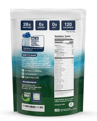 Opportuniteas whey isolate being poured, highlighting smooth mixing with minimal ingredients