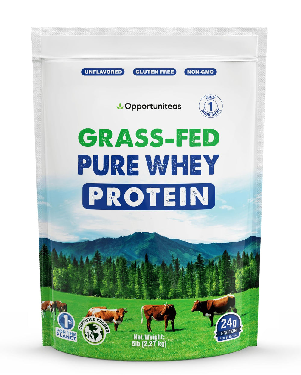 Opportuniteas grass-fed whey powder pack for clean shakes