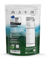 Opportuniteas Grass Fed Vanilla Whey scoop demonstrates convenient shake-ready protein