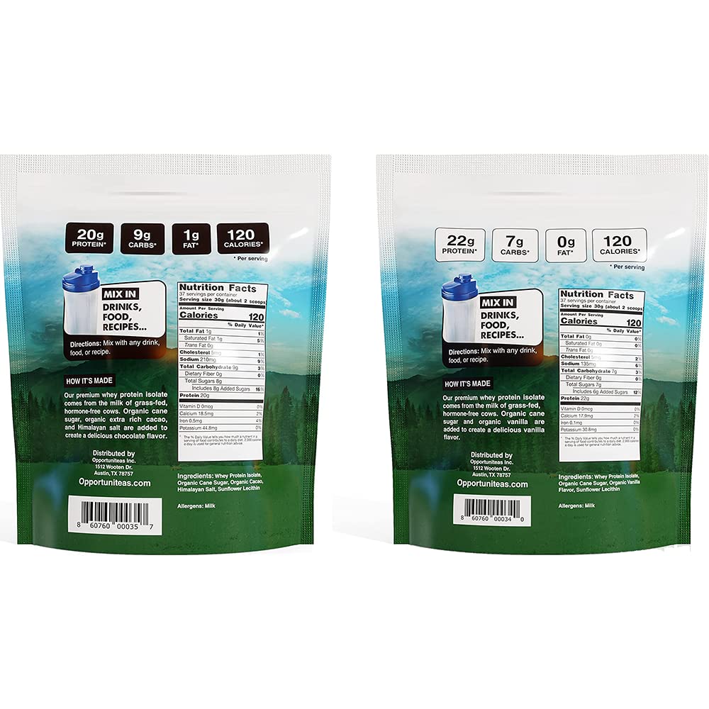 Opportuniteas whey protein isolate vanilla choco tub for post-workout recovery