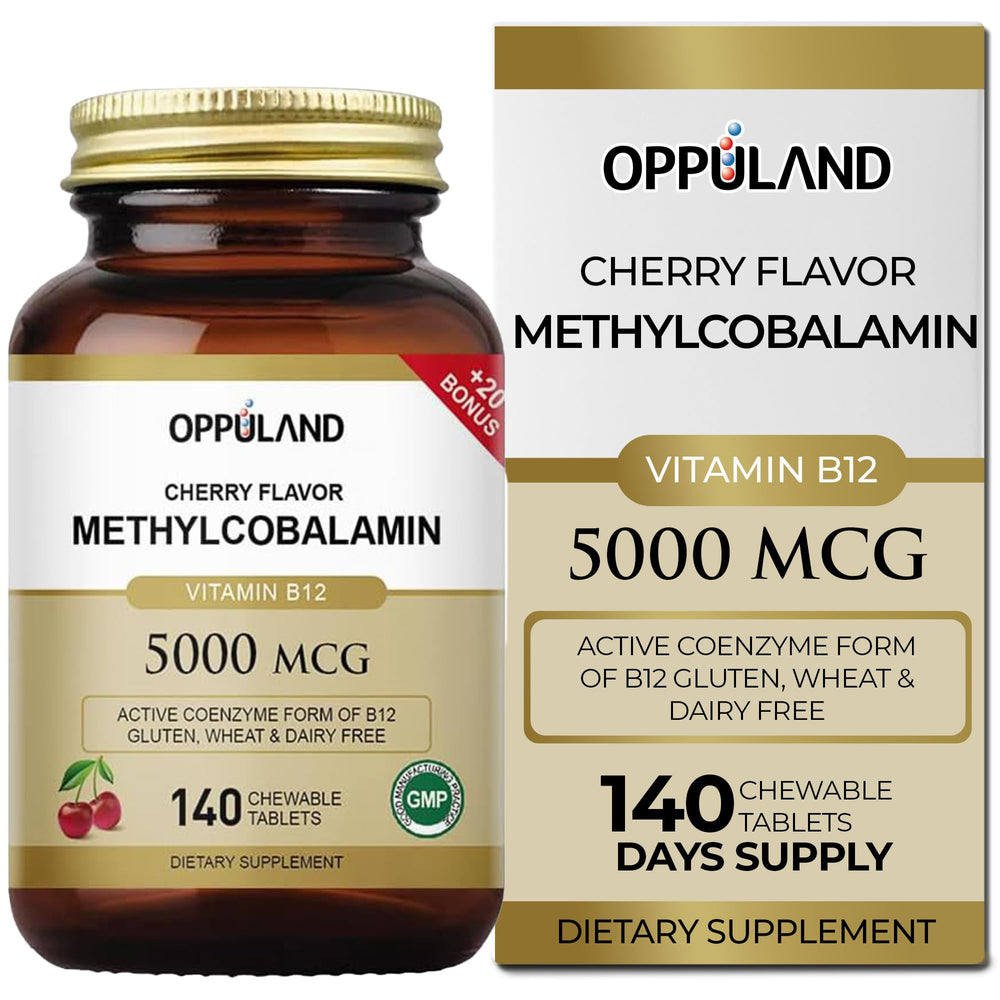 Oppuland Methyl B-12 chewable tablet dissolving under tongue for quick energy support.