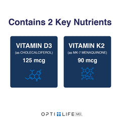 Opti Life MD D3/K2 jar with ergonomic grip for everyday use.
