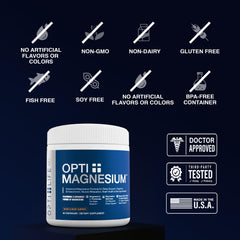 Opti Life MD packaging ergonomic jar for convenient daily use.