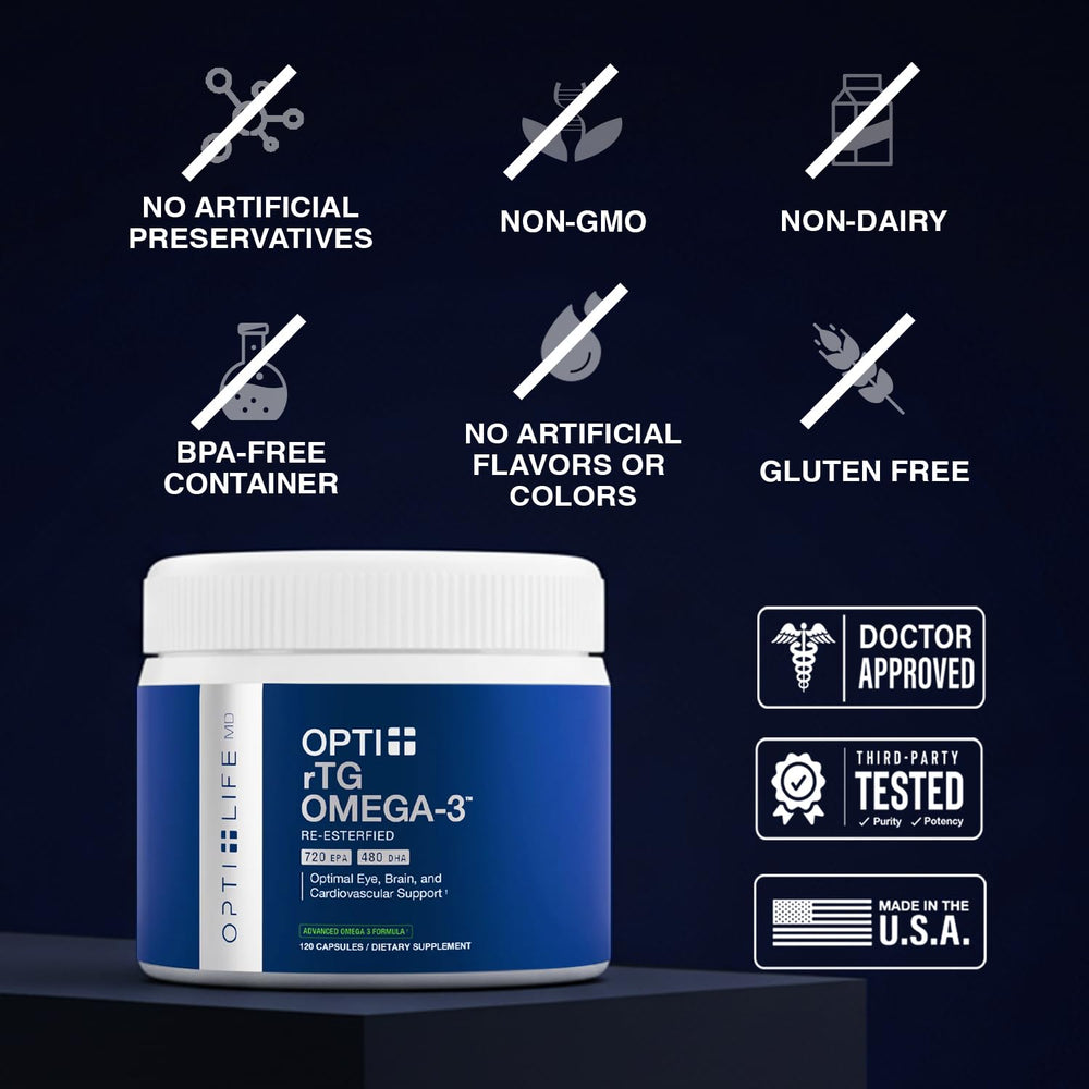 Lemon-flavored Omega-3 softgels from Opti + Life MD.