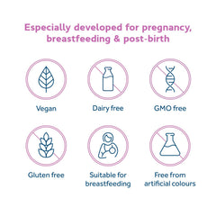 Optibac Probiotics Pregnancy label details emphasizing vegan formulation