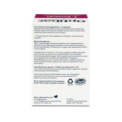 OptiBac Saccharomyces boulardii capsules daily-use context for gut comfort.