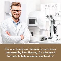 Optim 3 Hi-Health bottle label highlights lutein and zeaxanthin for eye health