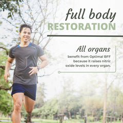 Optimal Health Systems BFF chewable circulation graphic conveying improved blood flow