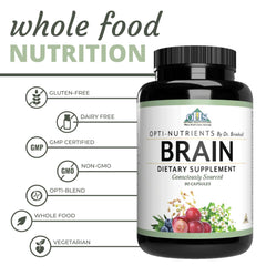 Optimal Health Systems Brain capsules being dispensed for steady energy and focus