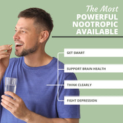Optimal Health Systems Brain label detail highlighting ingredient quality for memory and mood