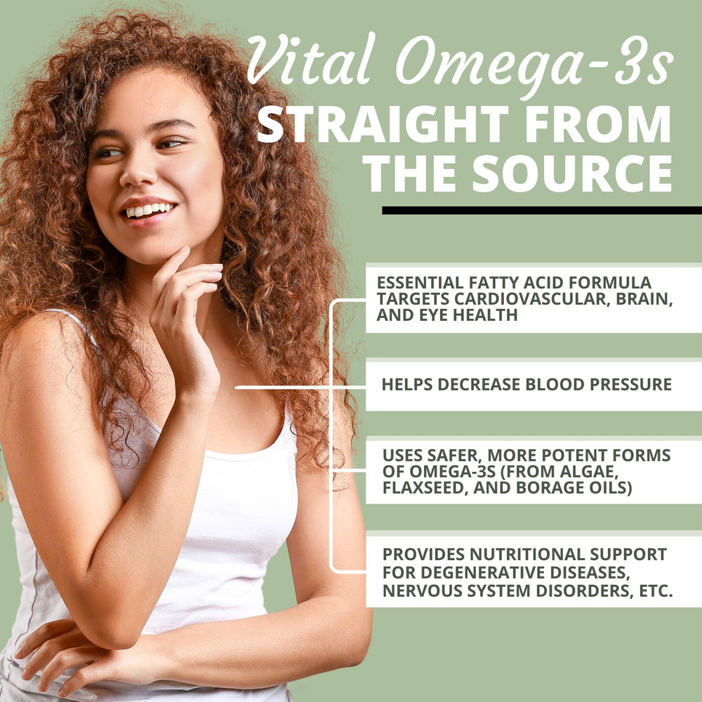 Optimal Health Systems algae-derived DHA source highlighting a vegetarian omega-3 option.