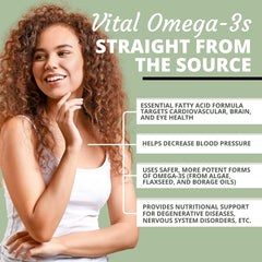 Optimal Health Systems algae-derived DHA source highlighting a vegetarian omega-3 option.