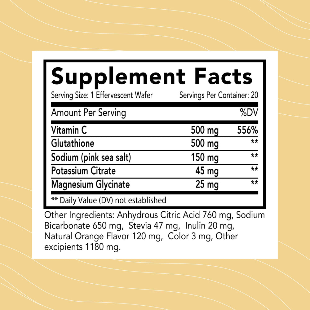 Optimal Health Systems Essential Glutathione bottle label with non-GMO, gluten-free formula