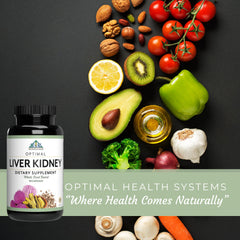 Optimal Health Systems label detox packaging showing ingredients and benefits