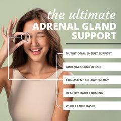 Opti-Adrenal capsules displayed to illustrate easy daily intake and steady energy.