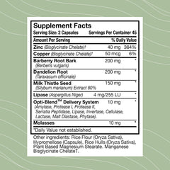Optimal Health Systems optiblend enzymes closeup enhances nutrient absorption at cellular level