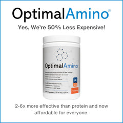 OptimalAmino on-the-go stick pack ready for travel and workouts.