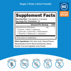 OptimalAmino watermelon powder scoop enables precise dosing for everyday amino intake.