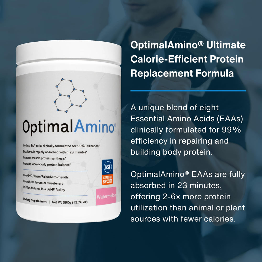 OptimalAmino watermelon stick pack on the go offers convenient flavor and protein support.