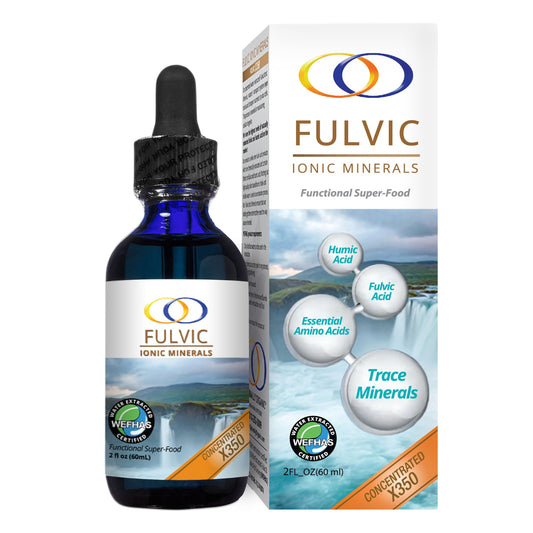 Optimally Organic water extracted fulvic ionic minerals bottle ready for daily mineral support.