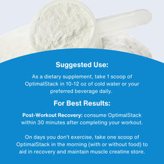 OptimalStack desk with shaker demonstrates convenient post-workout mixing routine.
