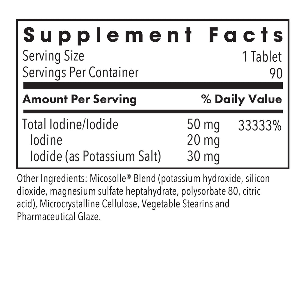 Optimox Iodoral label shows non-GMO and gluten-free claims