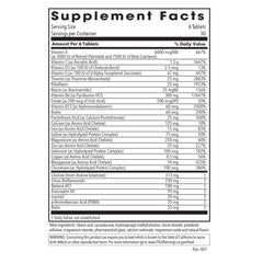 Optimox Optivite PMS nutrition label highlights vitamin B6 and iron.