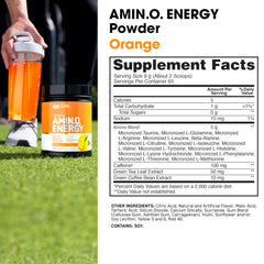 Optimum Nutrition Amino Energy pre-workout glass with prepared drink