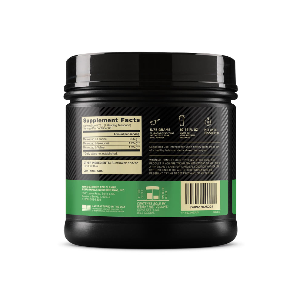 Optimum Nutrition BCAA powder packaging variation showing trusted formula.