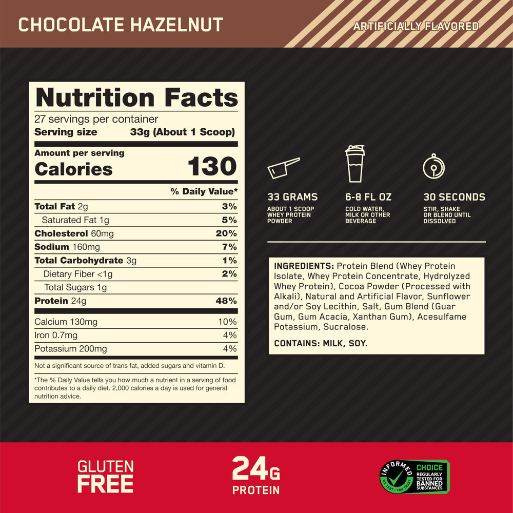 Optimum Nutrition Gold Standard whey mixer demonstrates smooth blends in minutes.