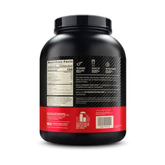Gold Standard whey protein assisting muscle recovery after intense training.