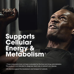 Opti-Men bottle and tablets arranged for easy daily supplementation