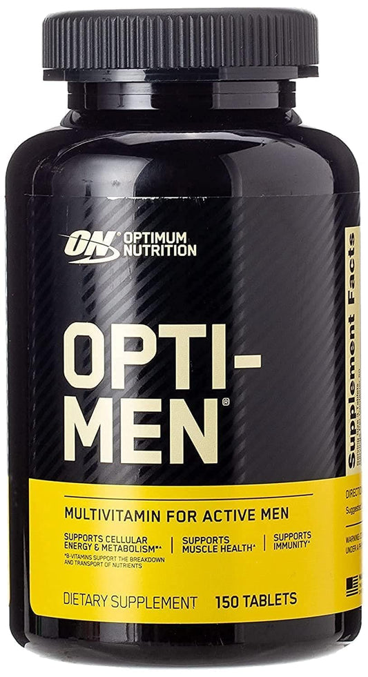Optimum Nutrition Opti-Men bottle front view for daily vitality support.