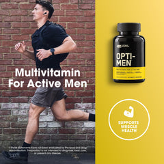Optimum Nutrition Opti-Men label close-up showing vitamin blends