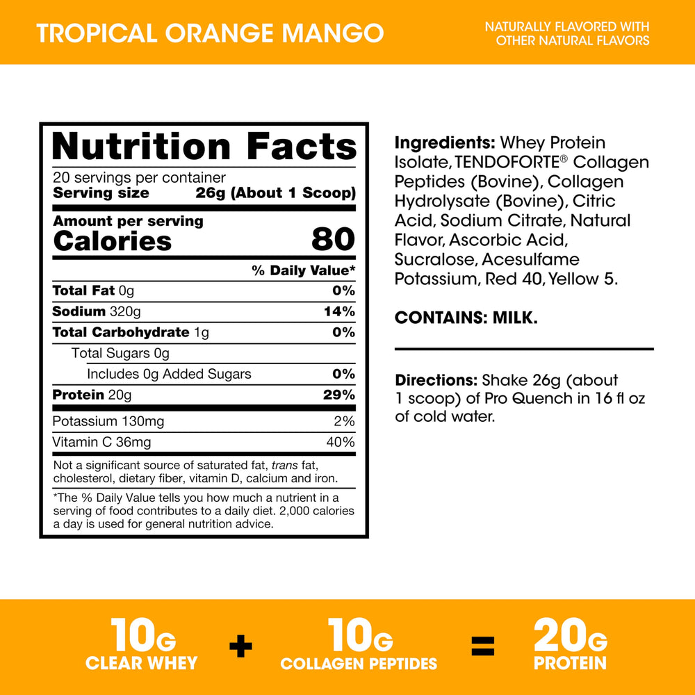 Optimum Nutrition Pro Quench being poured into a glass after a workout