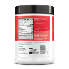 Nutrition panel featuring 10g protein and 10g collagen per serving