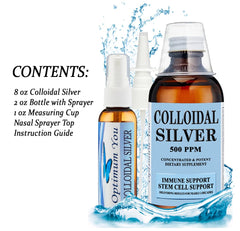 Optimum You amber glass packaging protects silver from light.