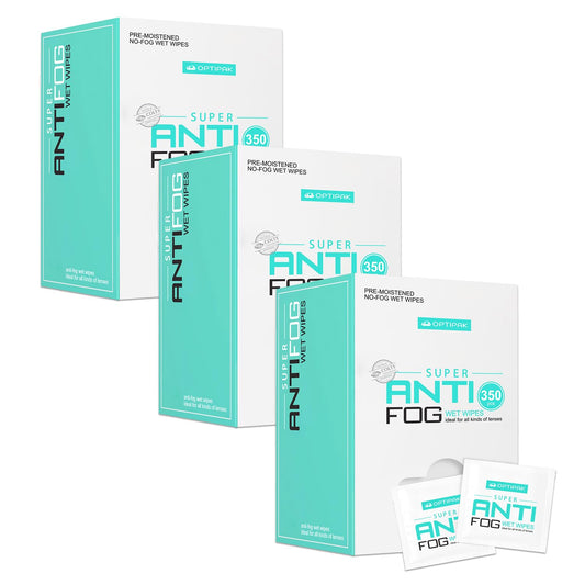 OPTIPAK anti fog wipes for glasses deliver quick, clear lenses on the go.