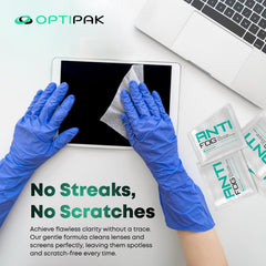 OPTIPAK travel pack wipes offer portable fog protection for travel and commuting.