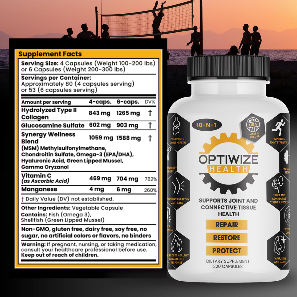 OptiWize MSM capsules provide broad support for active lifestyles.
