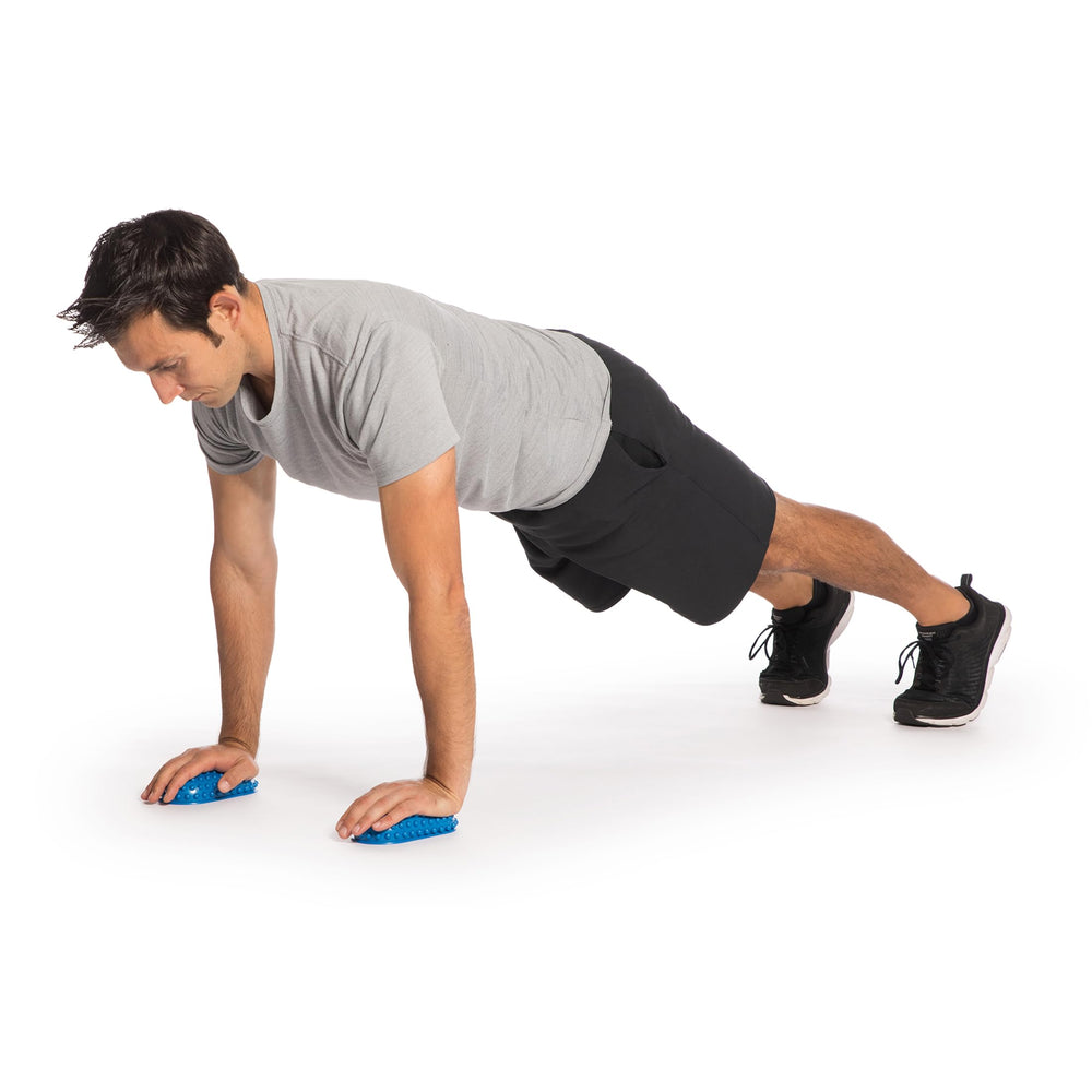 OPTP PRO-PODS in lunges enhance core engagement and leg strength.