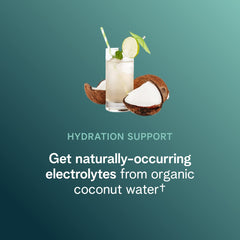 Organic caffeine sources from green coffee beans, mate, and matcha for uplift