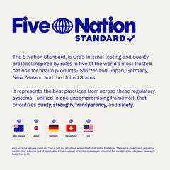Ora Organic creatine monohydrate third-party test badge signaling quality and transparency