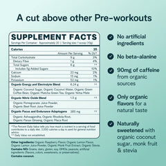 Ora Organic pre-workout mixed drink demonstrating easy use for workouts