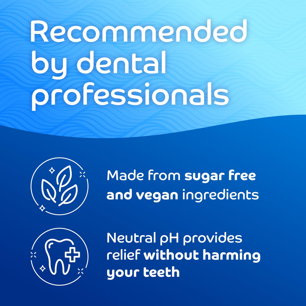 Oracoat XyliMelts pH 8 formula neutralizes acids for gentle oral care.