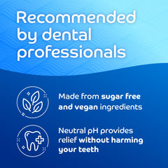 Oracoat XyliMelts pH 8 formula neutralizes acids for gentle oral care.