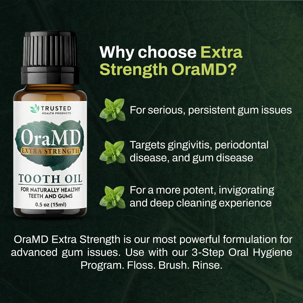 OraMD 4-in-1 pack on display highlighting natural fluoride-free formula.