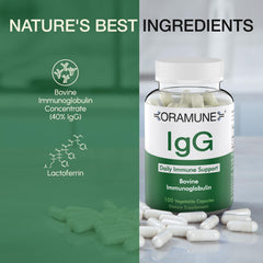 Oramune digestive wellness capsule shown with a daily routine context.