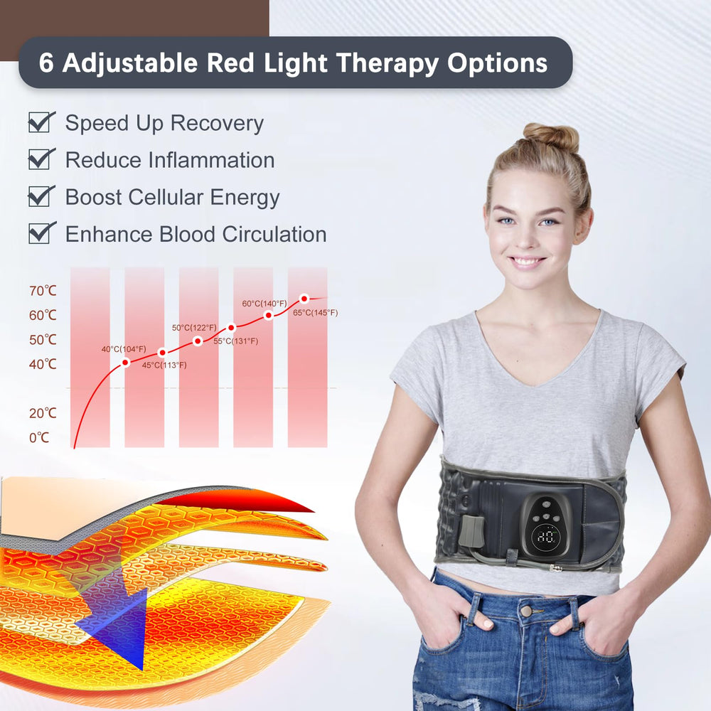 Oramuon lumbar support back brace offering 360 traction for better posture and comfort