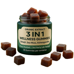 ORANIC EXTRACT gummies packaging displays premium ingredients for daily use
